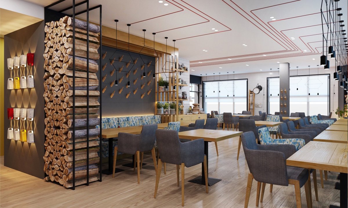 Современный интерьер кафе