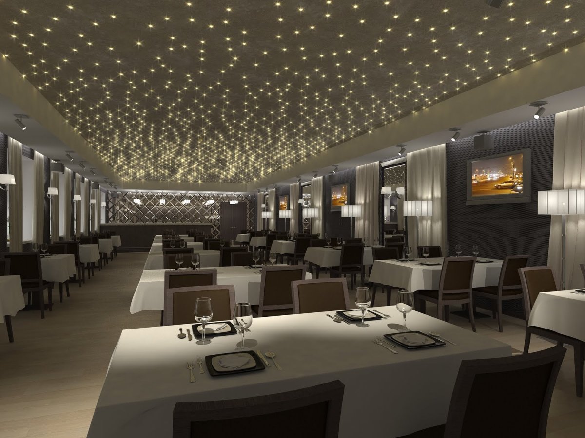 Интерьер зала в кафе