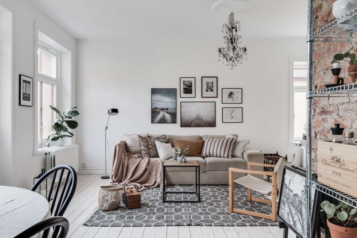 Фотообои в скандинавском стиле в гостиную