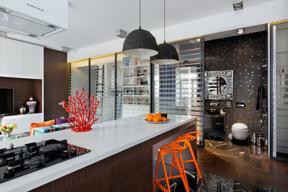Интерьер кухни в стиле Фьюжн
