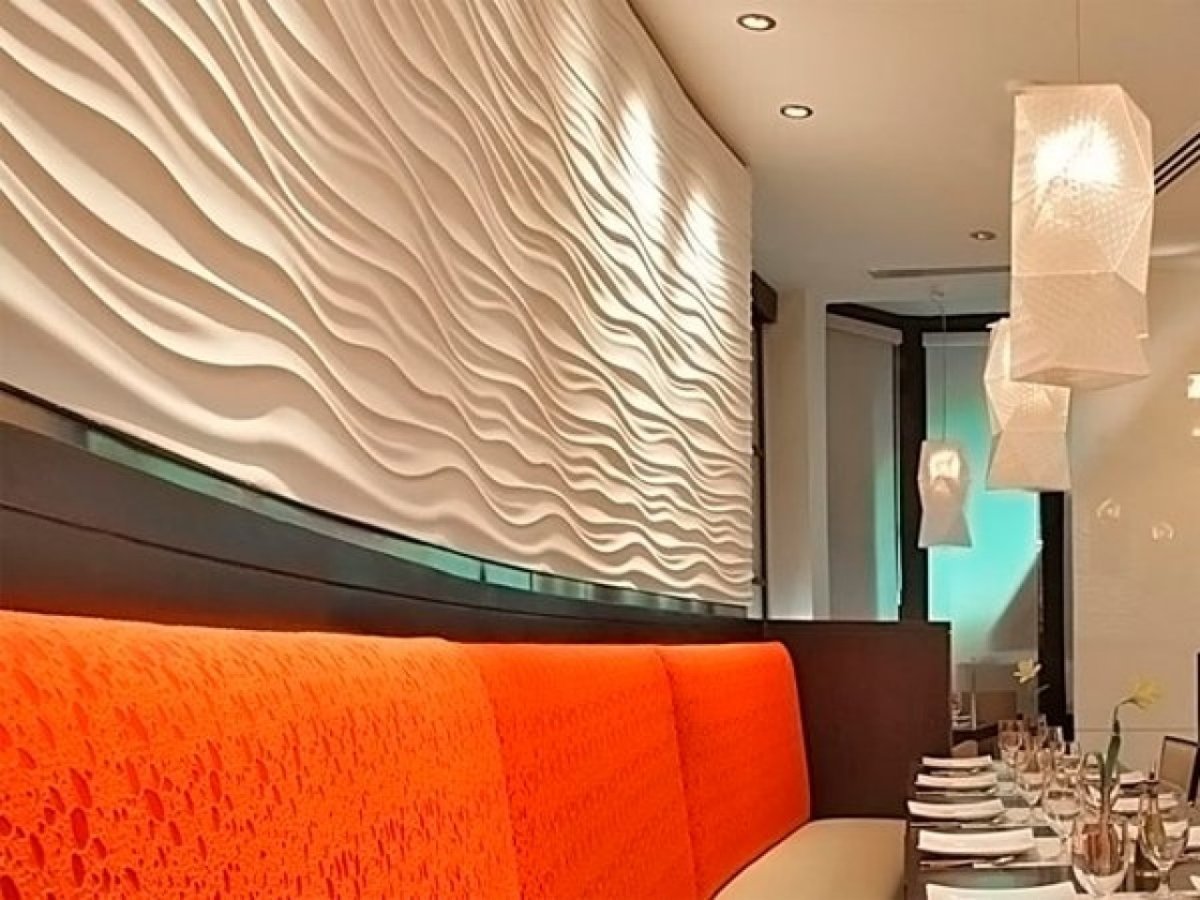 3д панели в кафе