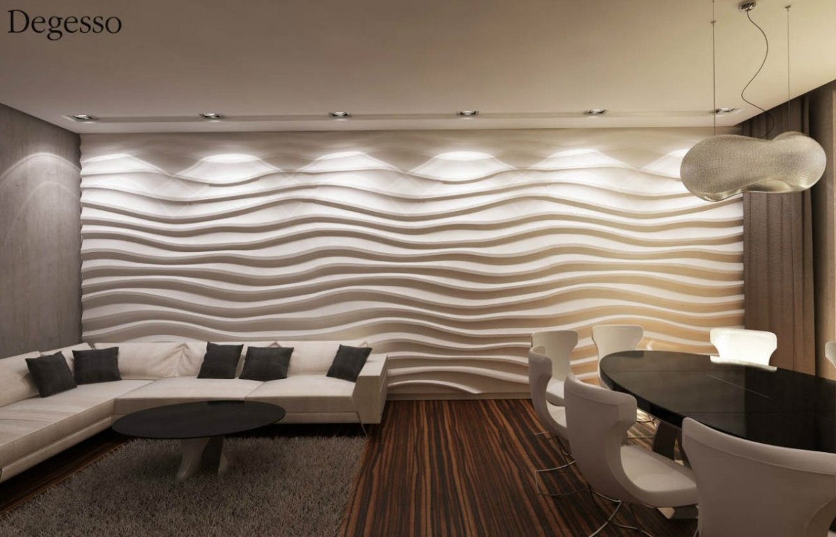 Стеновые панели волнами для внутренней отделки