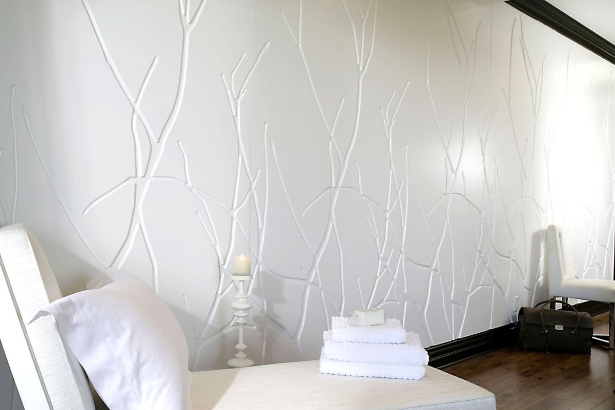 Белые стеновые панели в интерьере