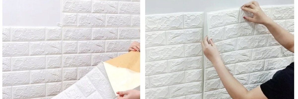 Самоклеющиеся обои для стен под кирпич