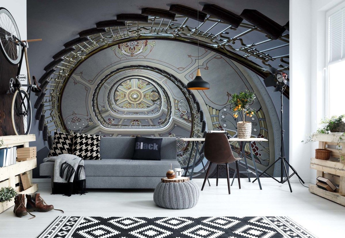 Модерн в интерьере круглый