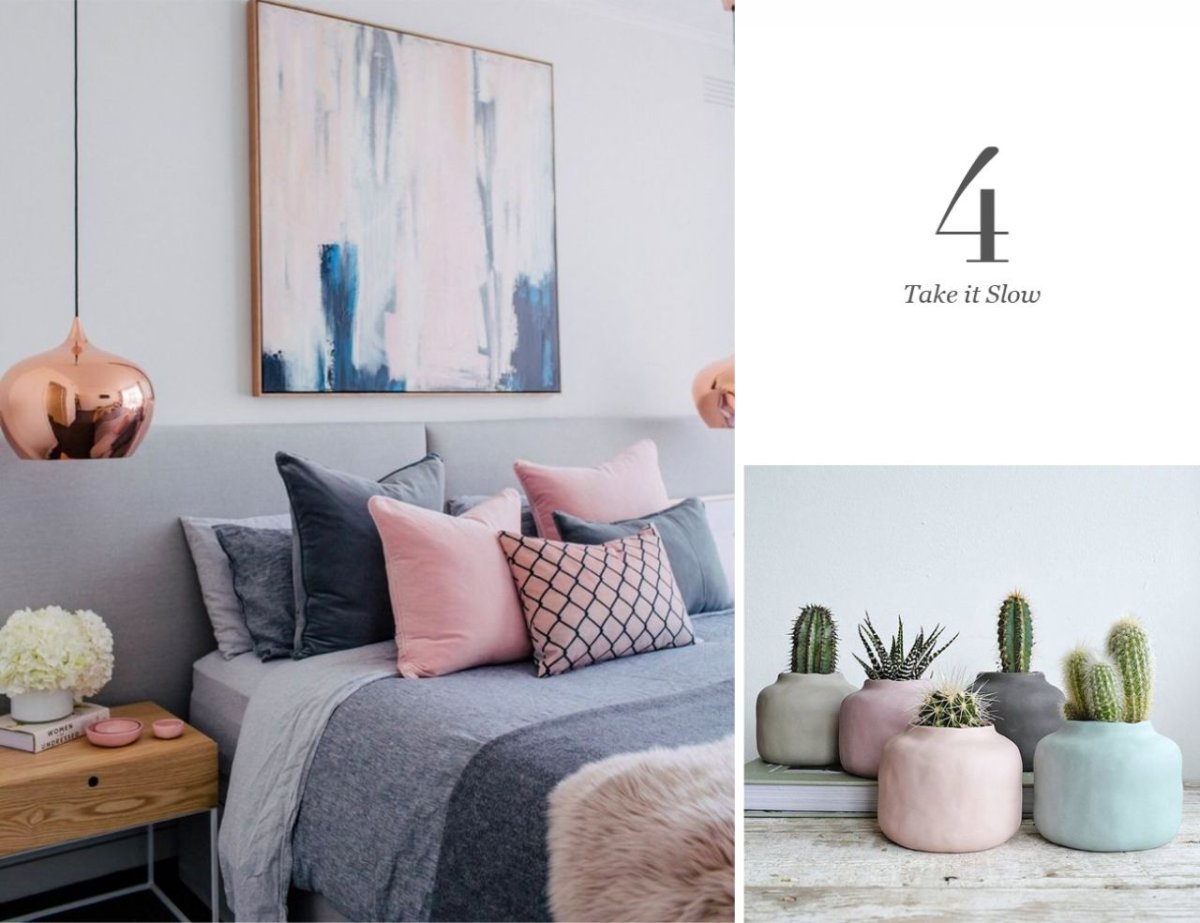 Сочетание пастельных оттенков в интерьере