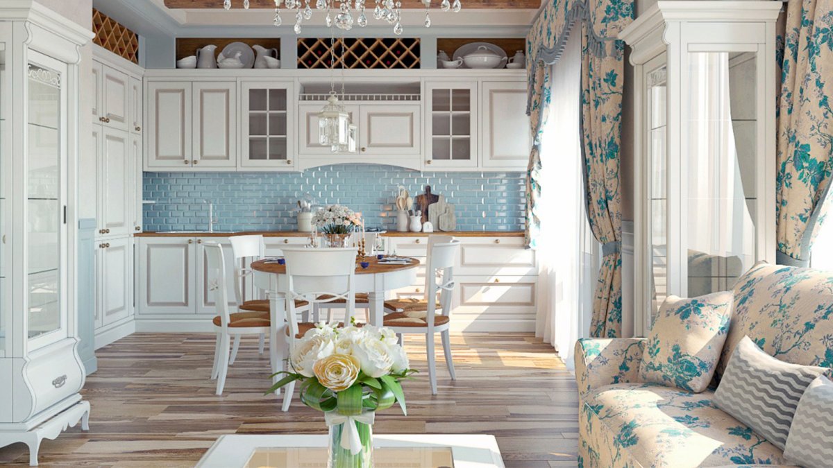 Кухня Прованс кухня гостиная Прованс