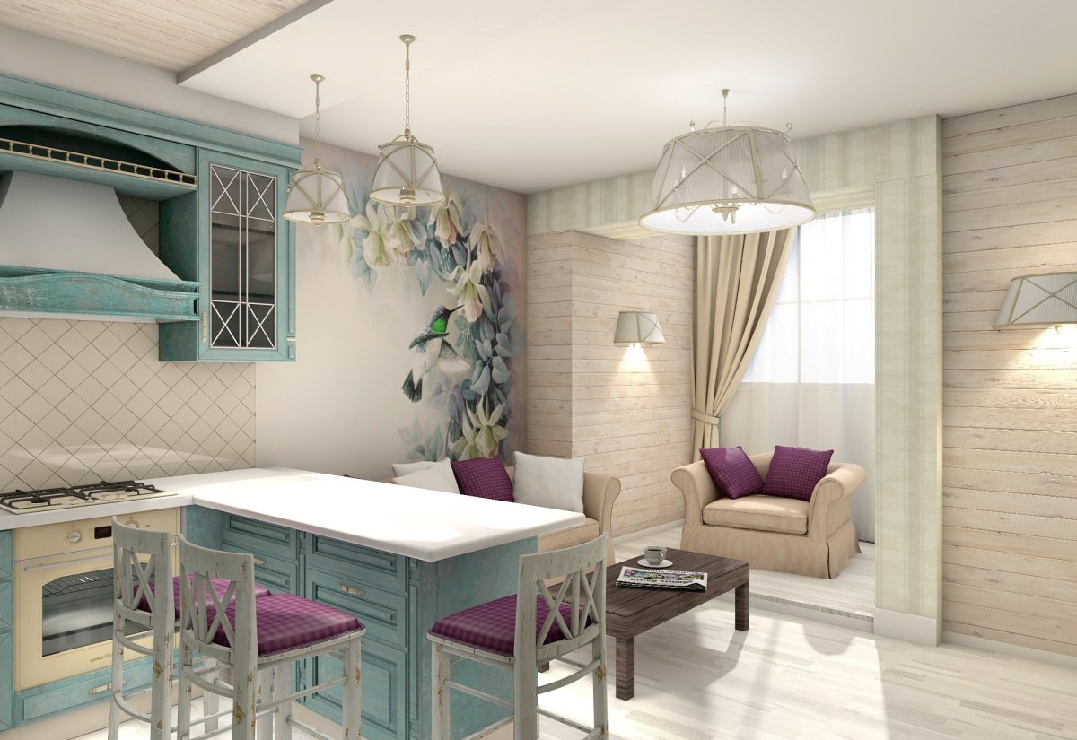 Кухня Прованс кухня гостиная Прованс