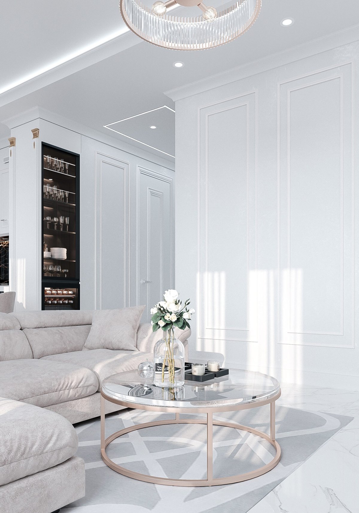 Белый интерьер современная классика