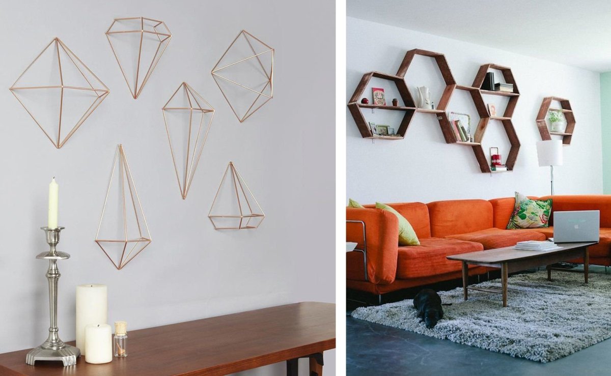 Декор стен в геометрическом стиле