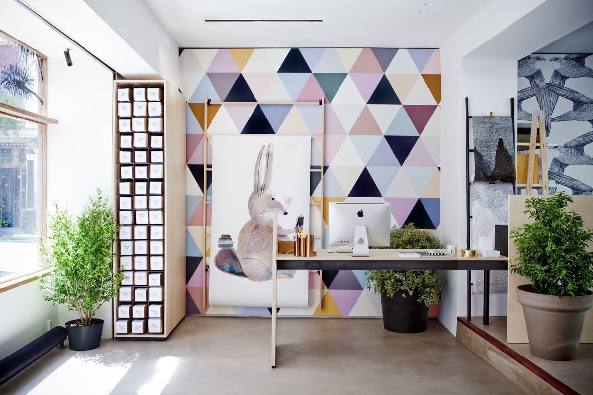 Геометрия на стенах в интерьере