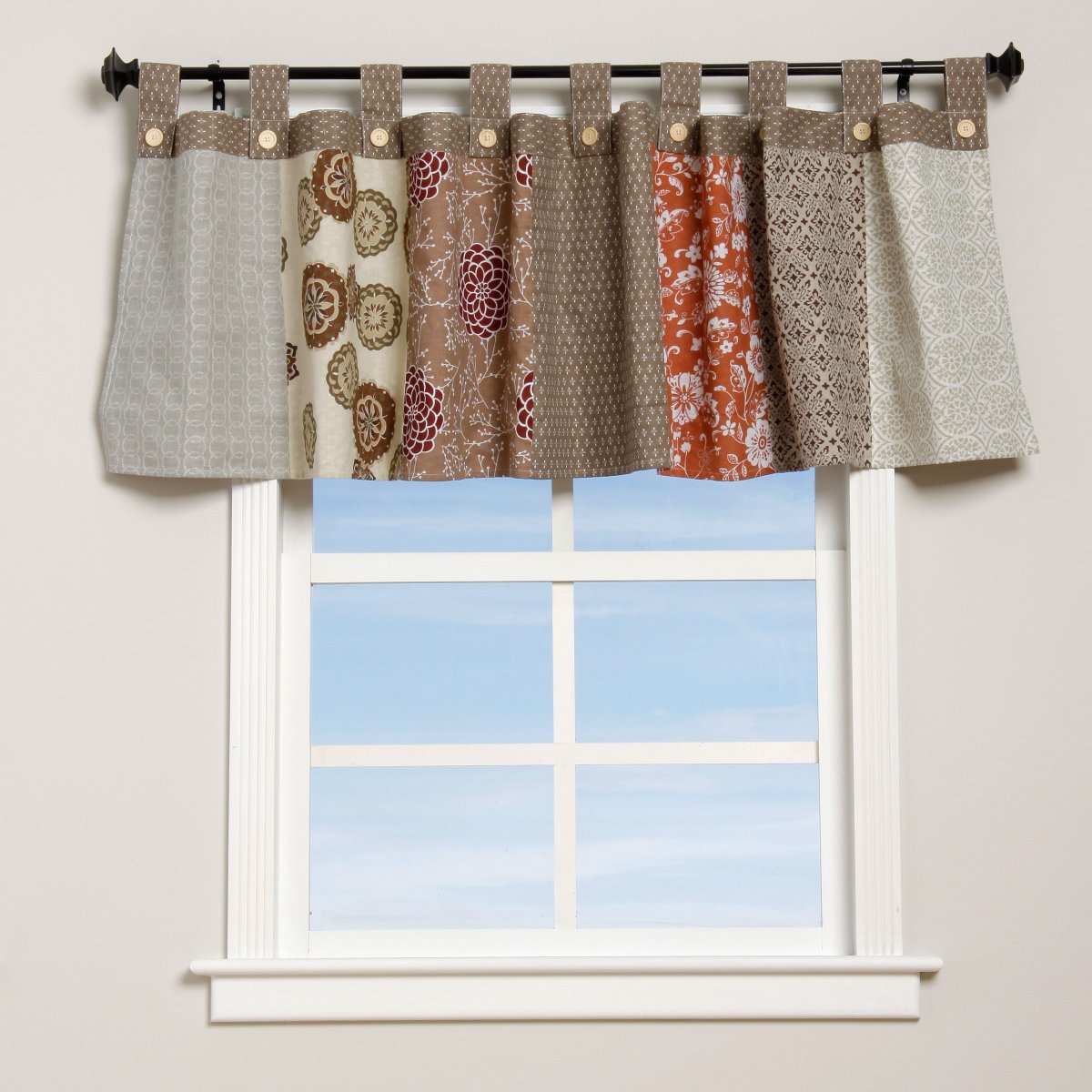 Тюлевые занавески в стиле пэчворк