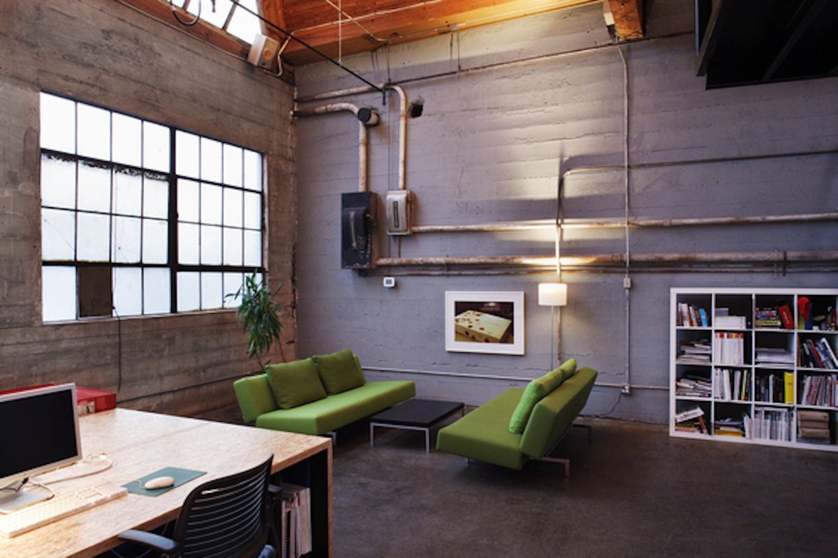Индустриальный стиль интерьер кабинет