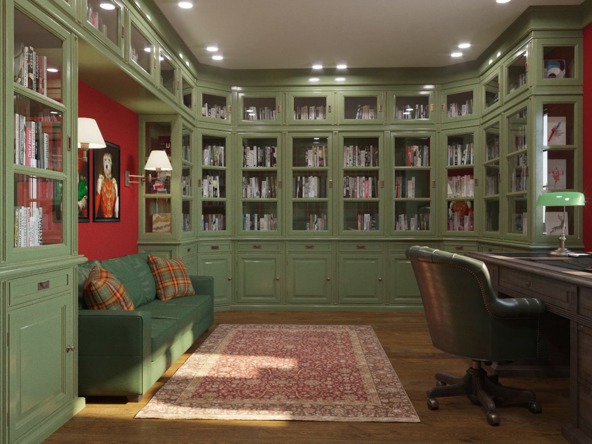 Библиотека в английском стиле