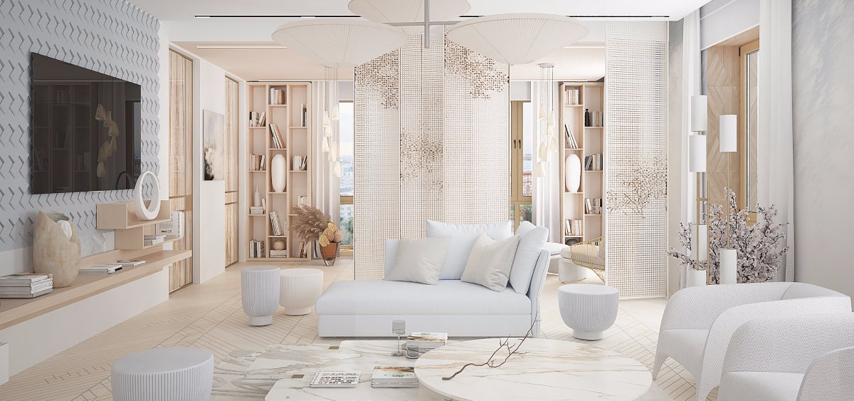 Интерьер в светлых тонах