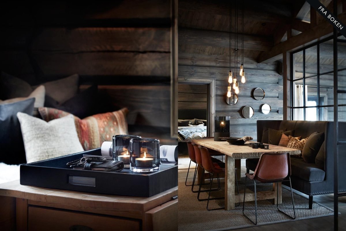 Интерьер Шале темного дерева