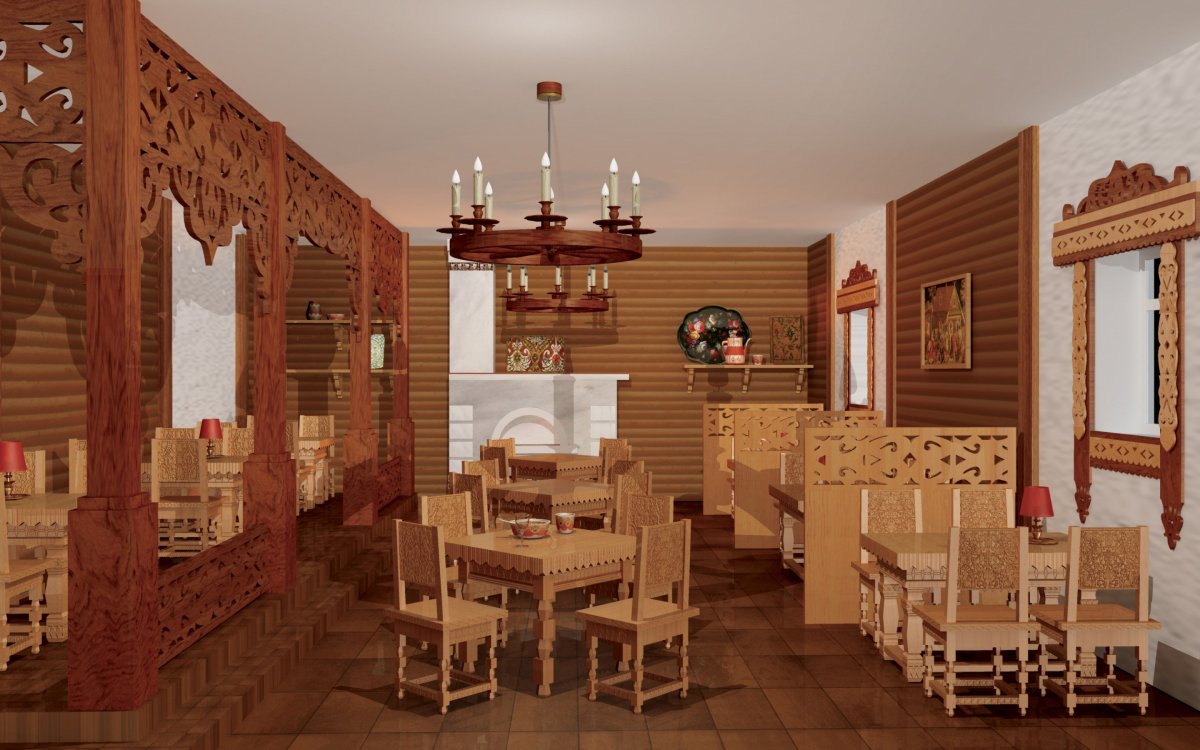 Псевдорусский стиль в интерьере