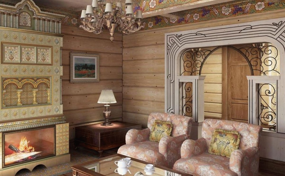 Терем Неорусский стиль интерьер