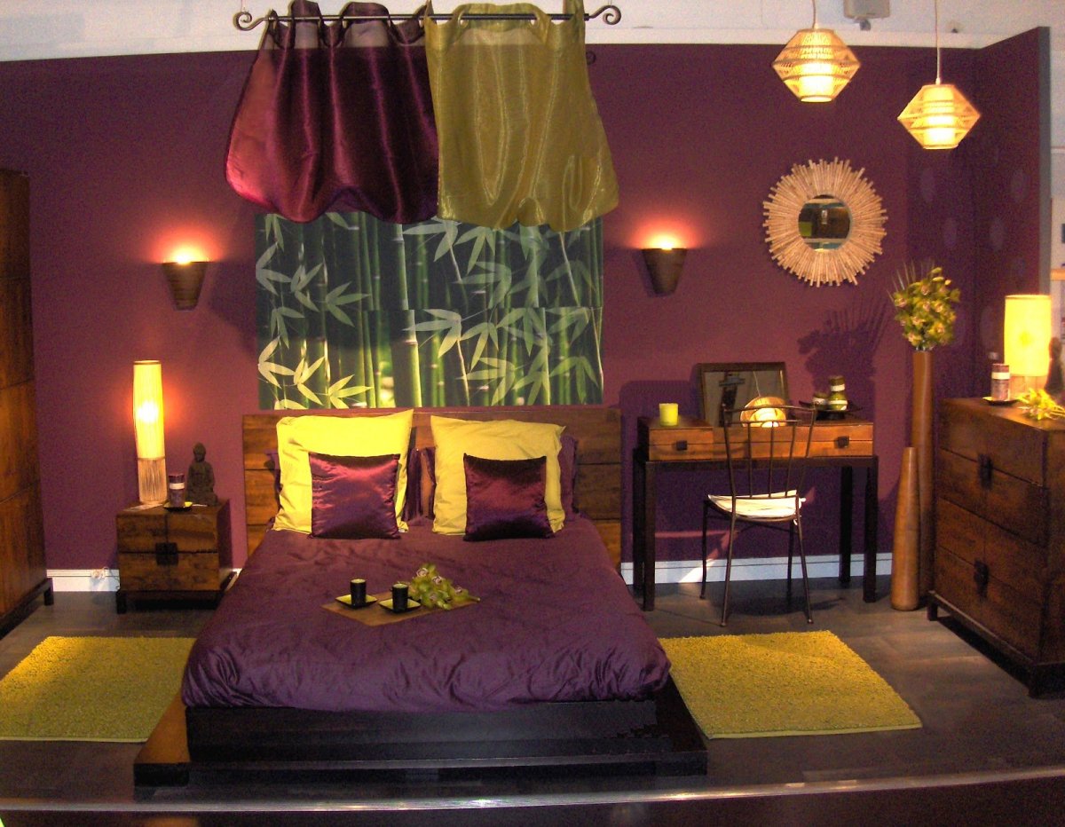 Этнический стиль в интерьере спальни