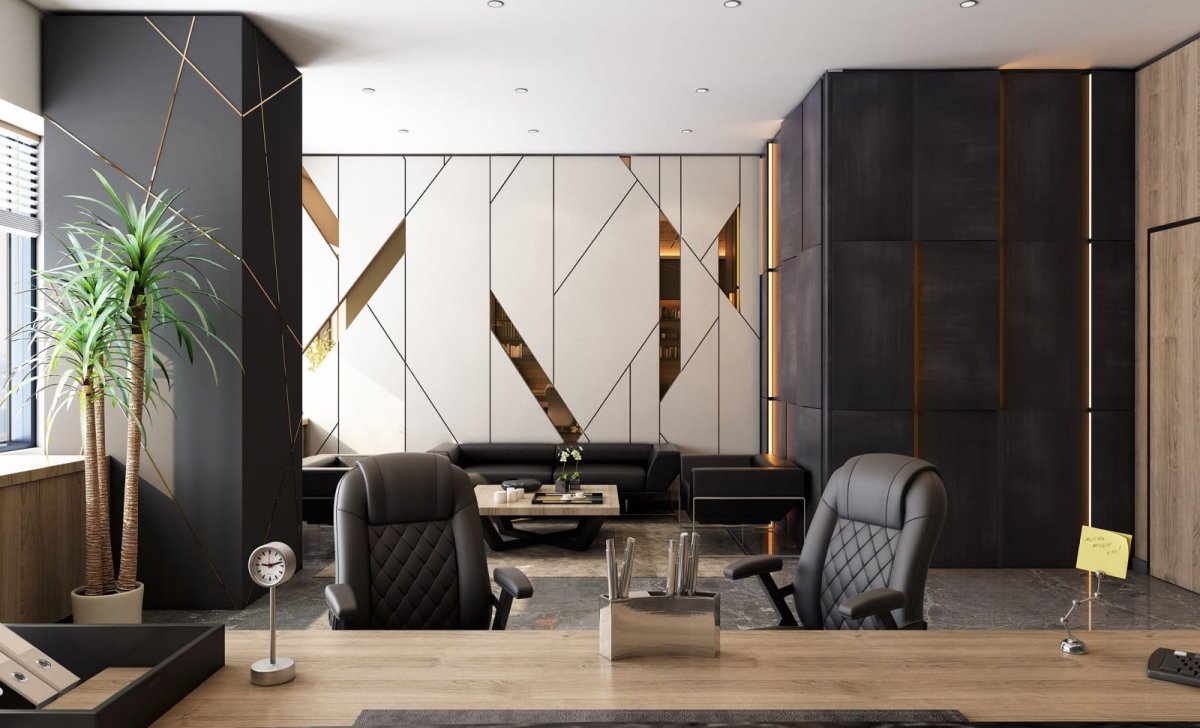 Модные стены в интерьере офиса