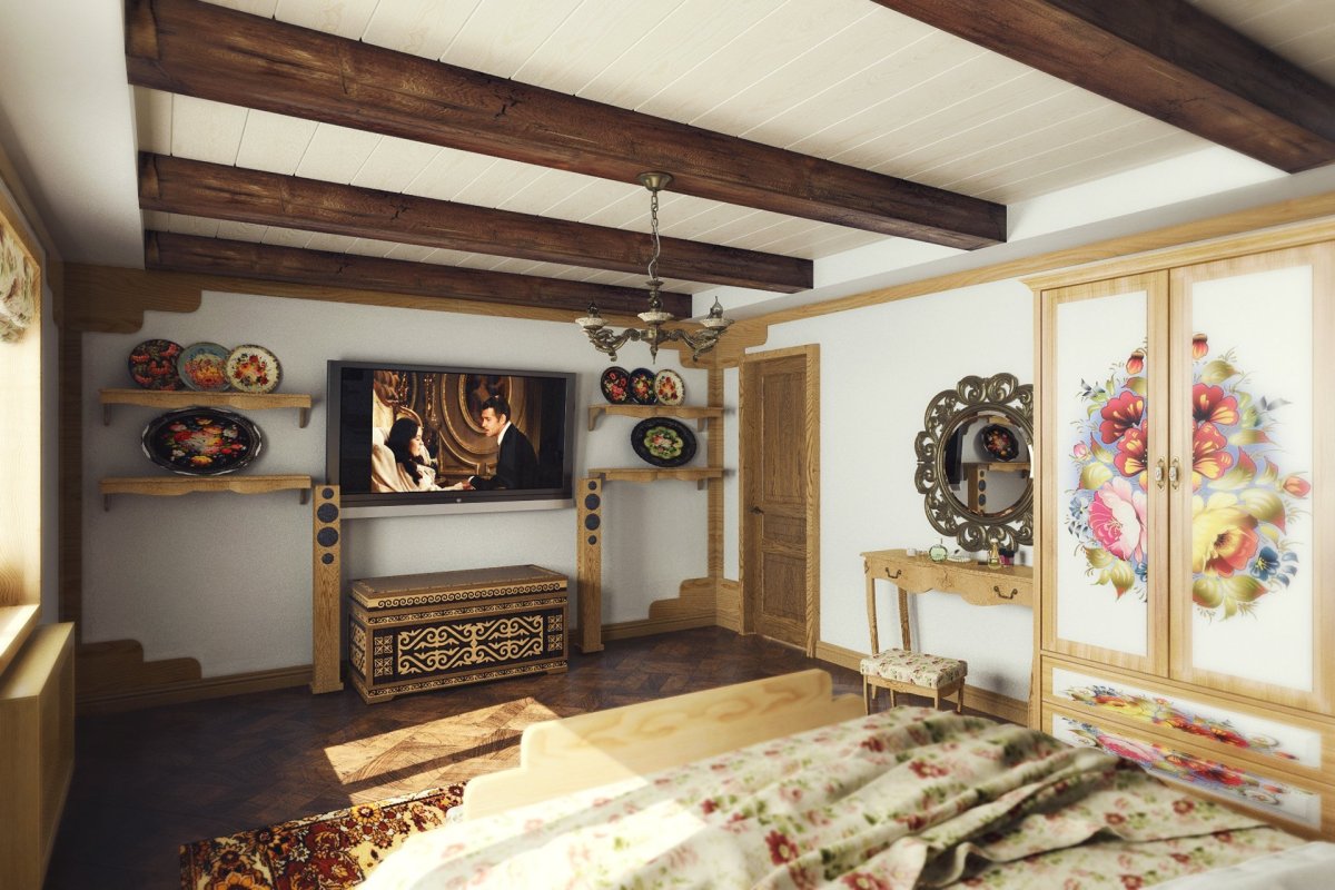 Современный русский стиль в интерьере