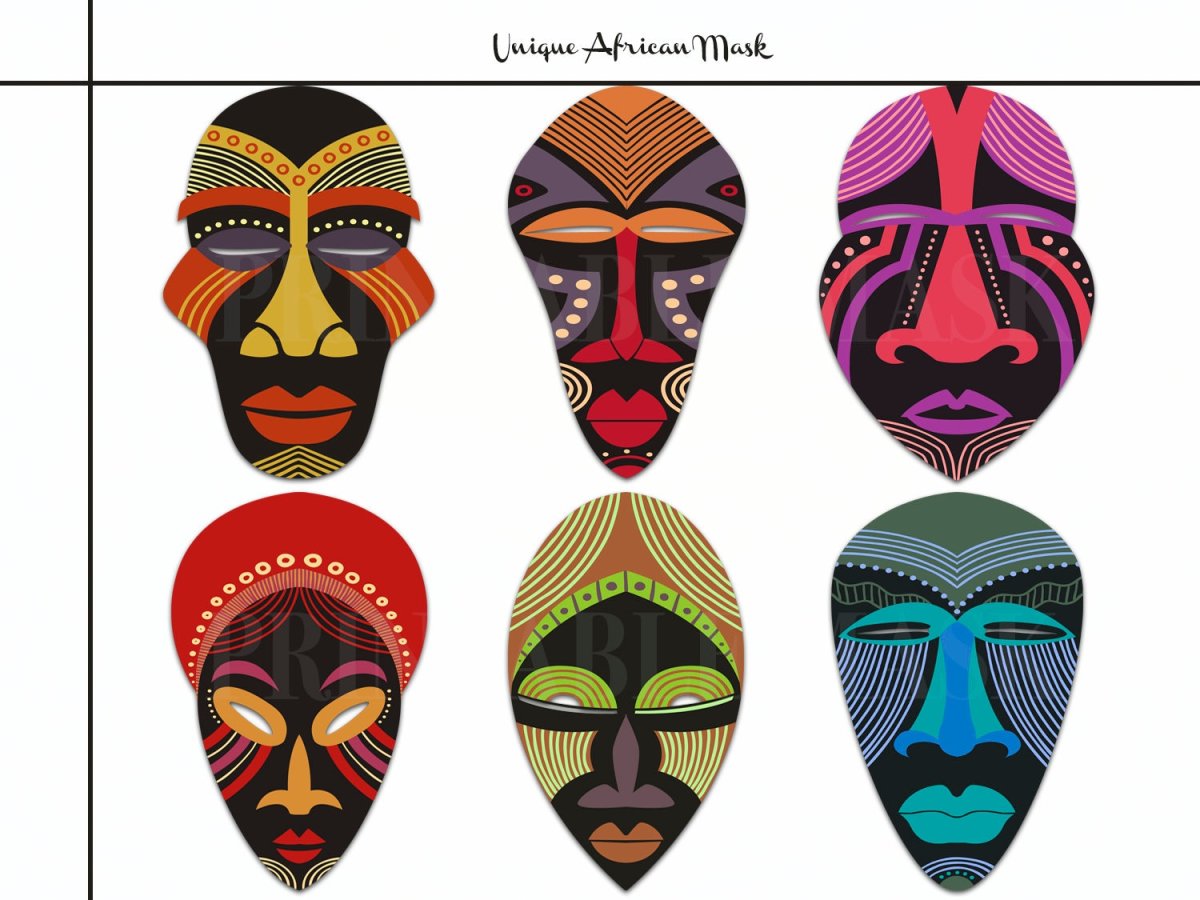 Африканские маски рисунки