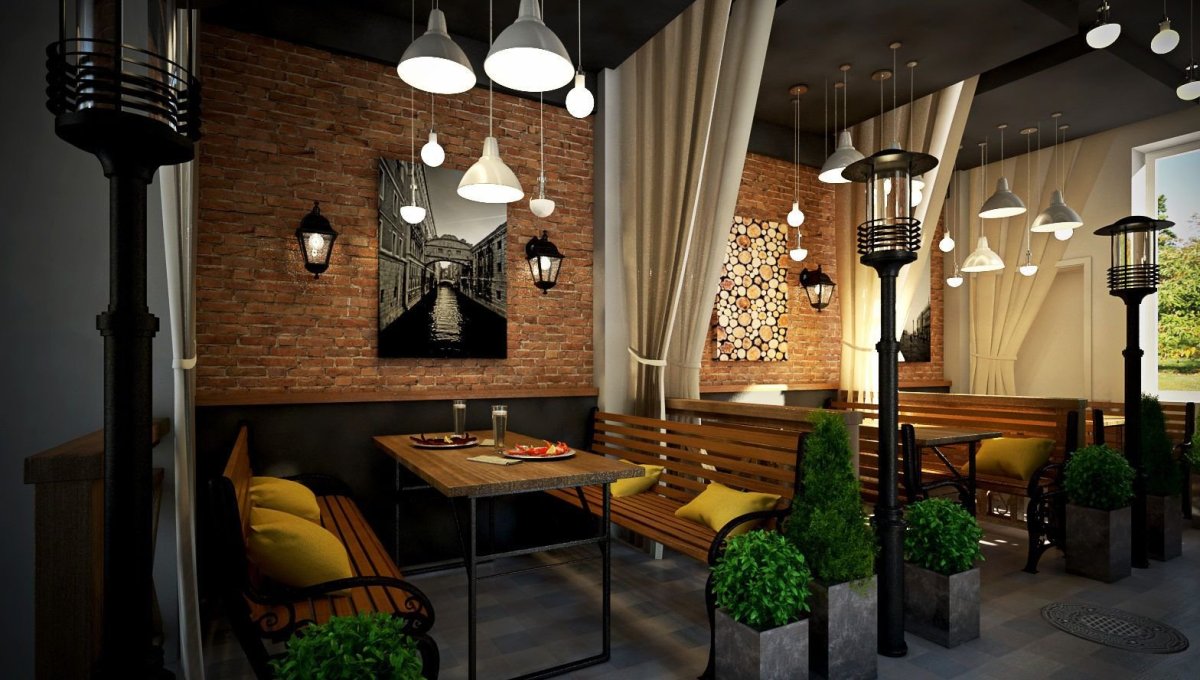 Интересные интерьеры кафе