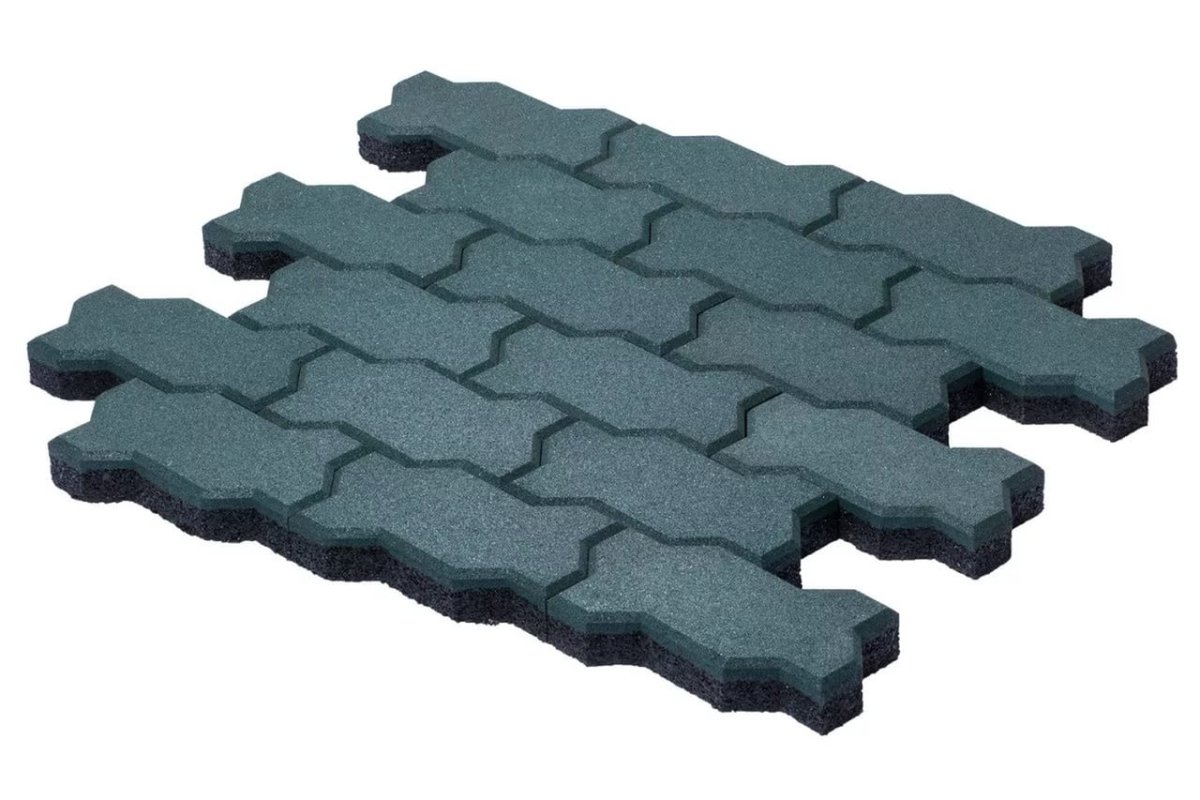 Резиновая брусчатка волна 40 мм