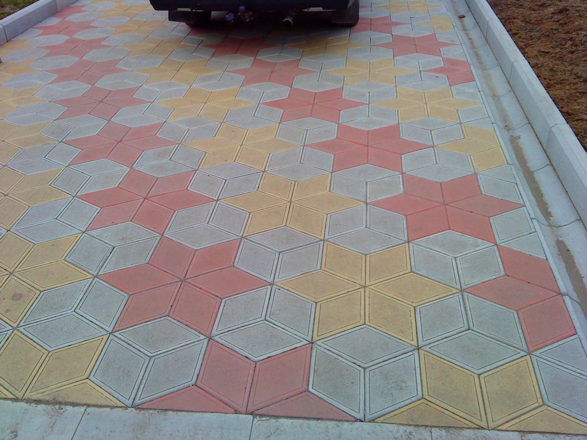 Форма для тротуарной плитки ромб