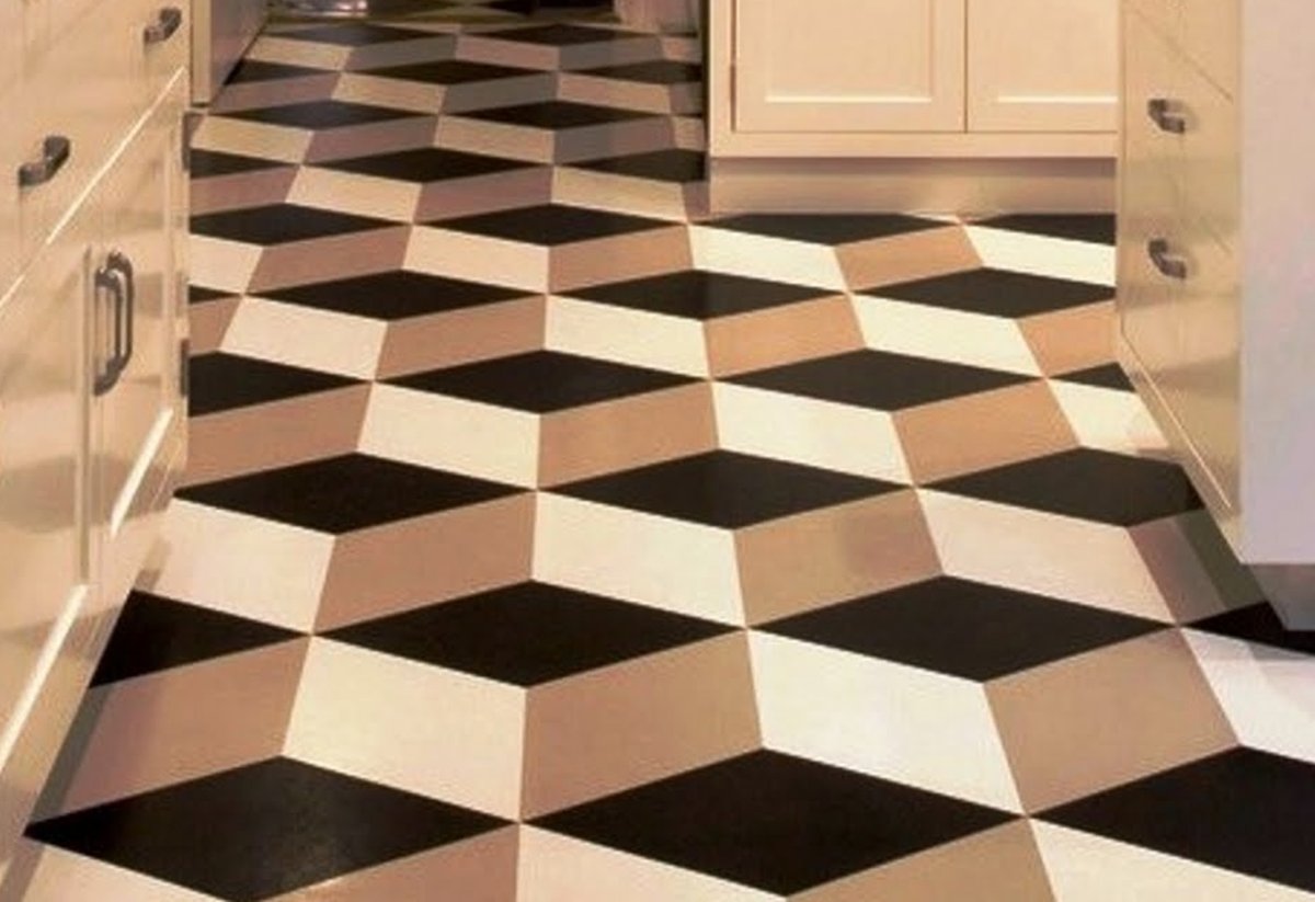 Линолеум под плитку в коридор