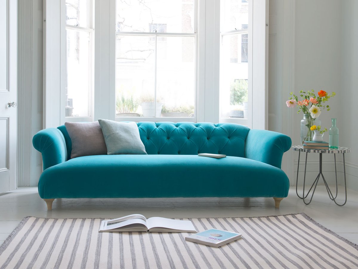 Диван Честер морская волна