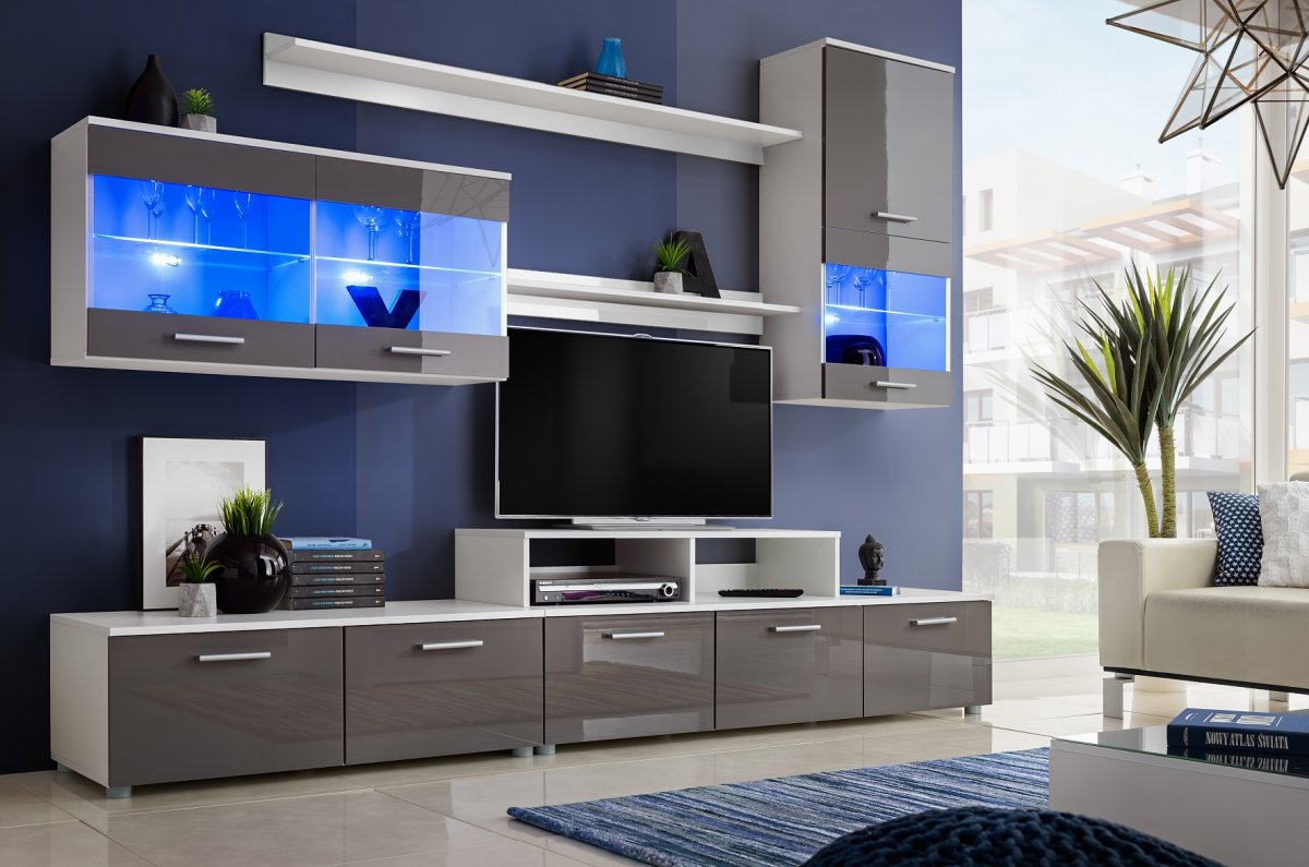 Модульные стенки разноцветные