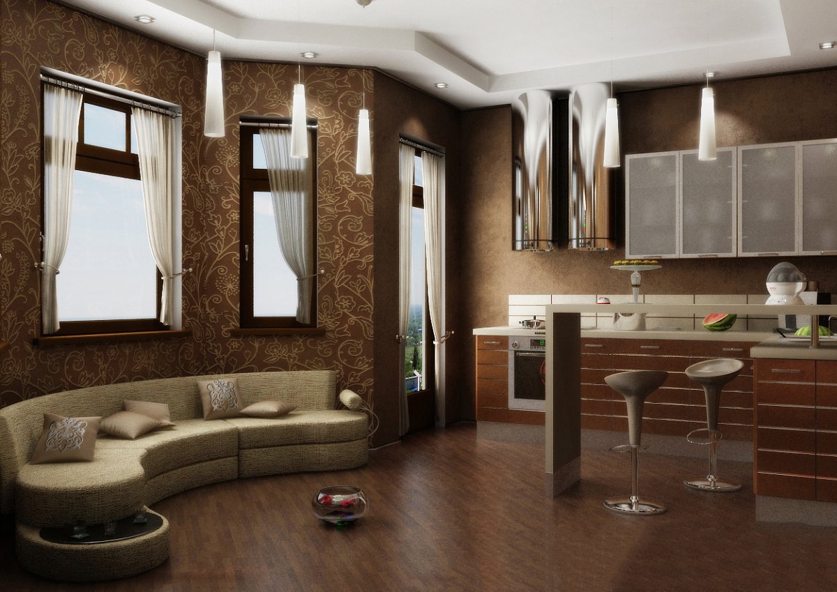 Кухня с гостинной в хрущевке