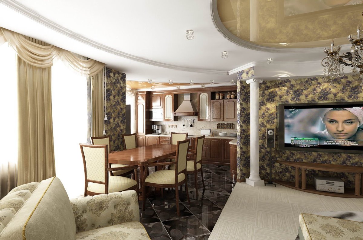 Объединение кухни и гостиной в хрущевке