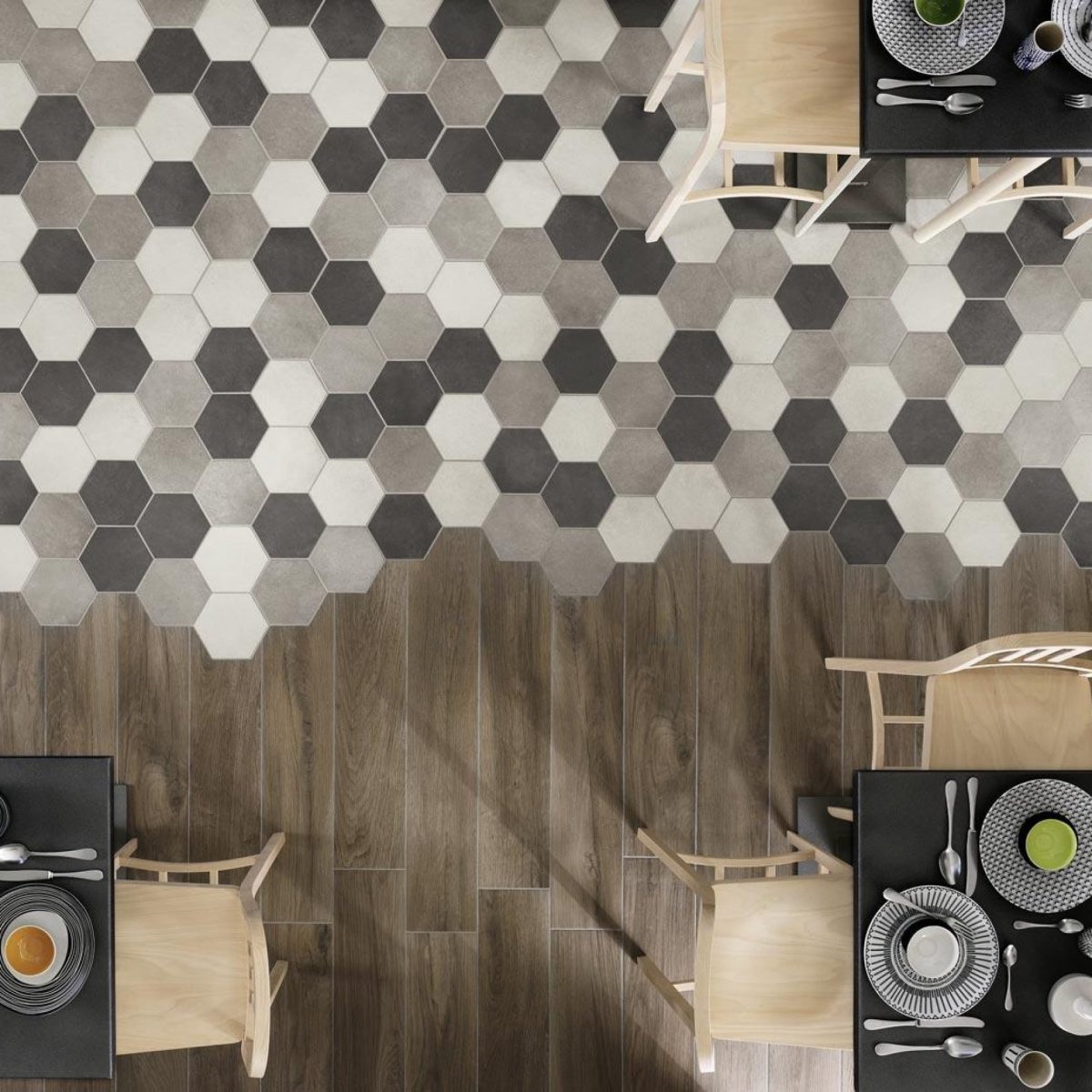 Пол плитка Гексагон Гексагон