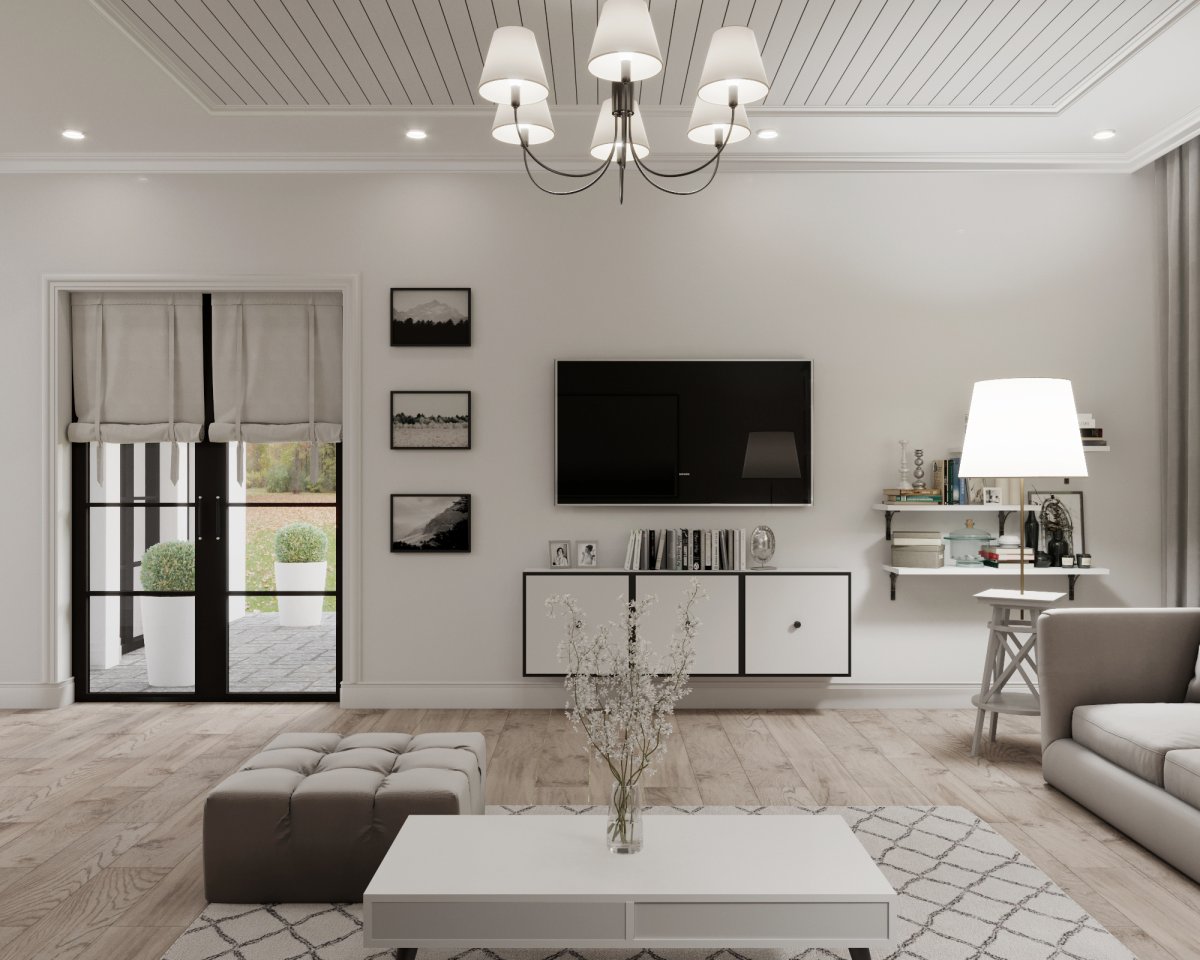 Гостиная в скандинавском стиле