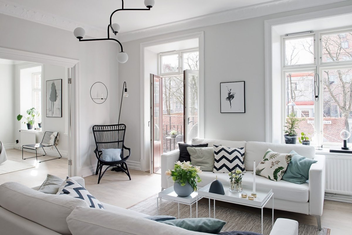 Лепнина в скандинавском интерьере