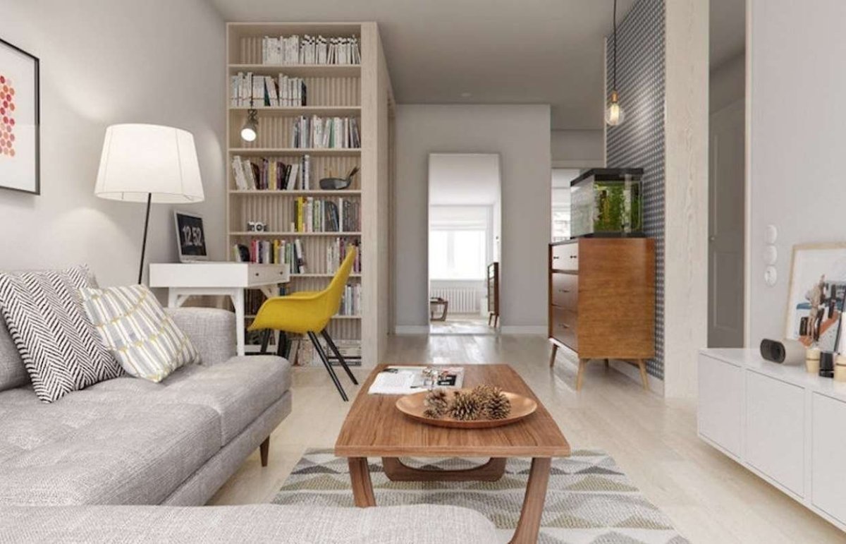 Скандинавский интерьер мидсенчури