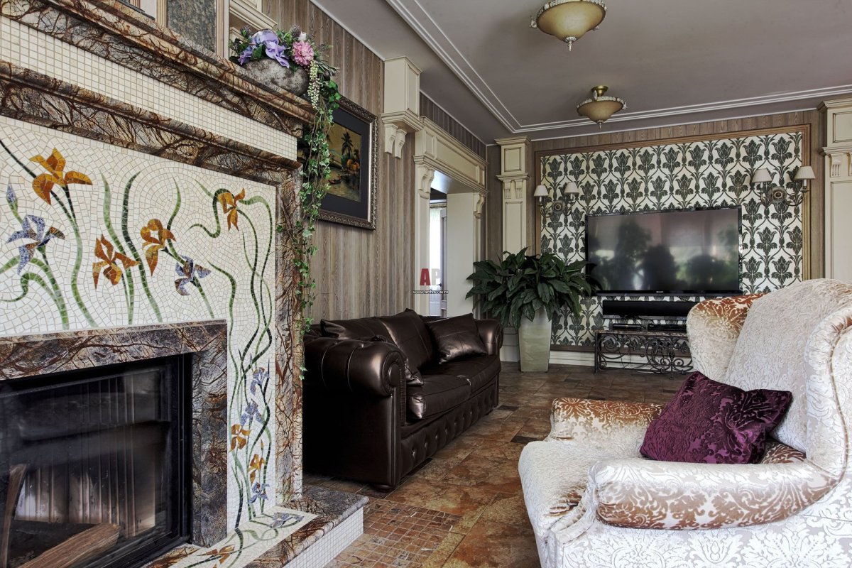Мозаика в гостиной