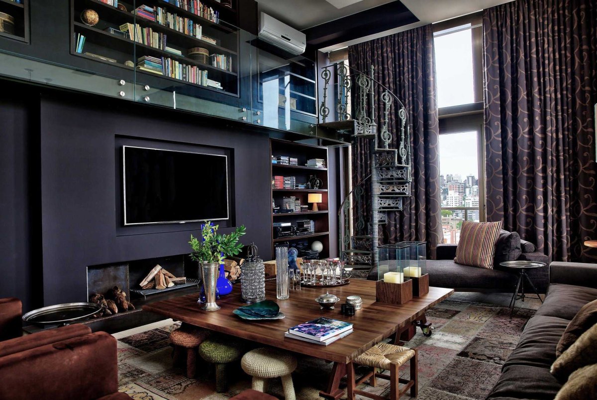 Гостиная в темных ь ОАХ