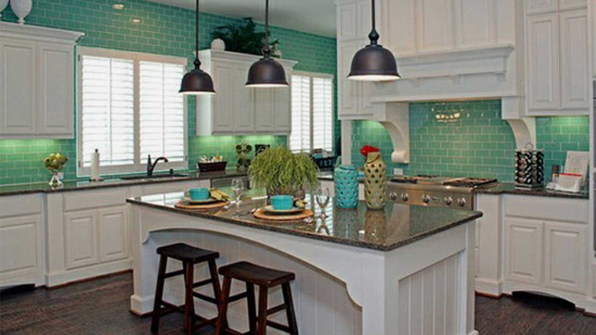 Плитка кабанчик цвет Тиффани