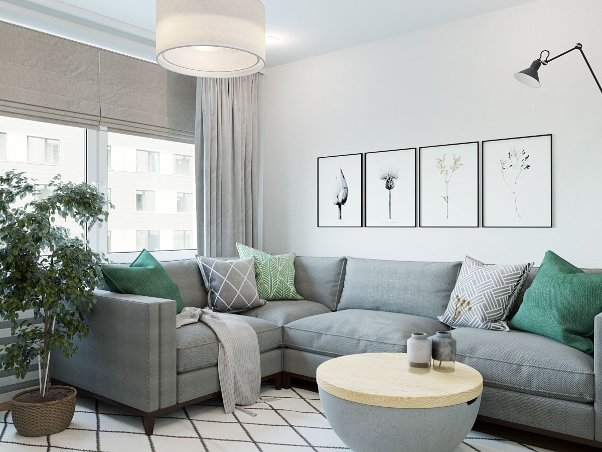 Диван бежевый Сканди