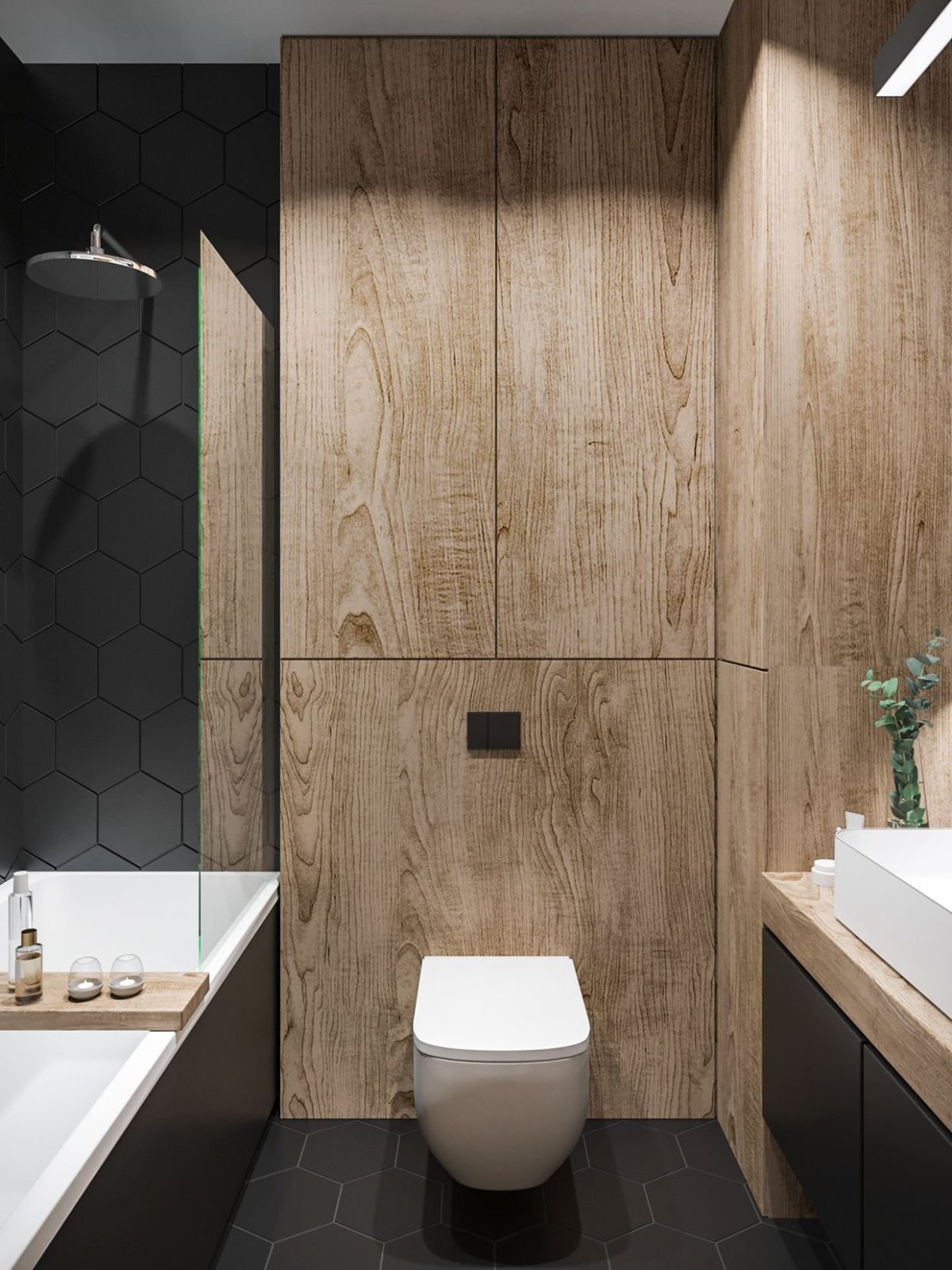 Санузел с деревом