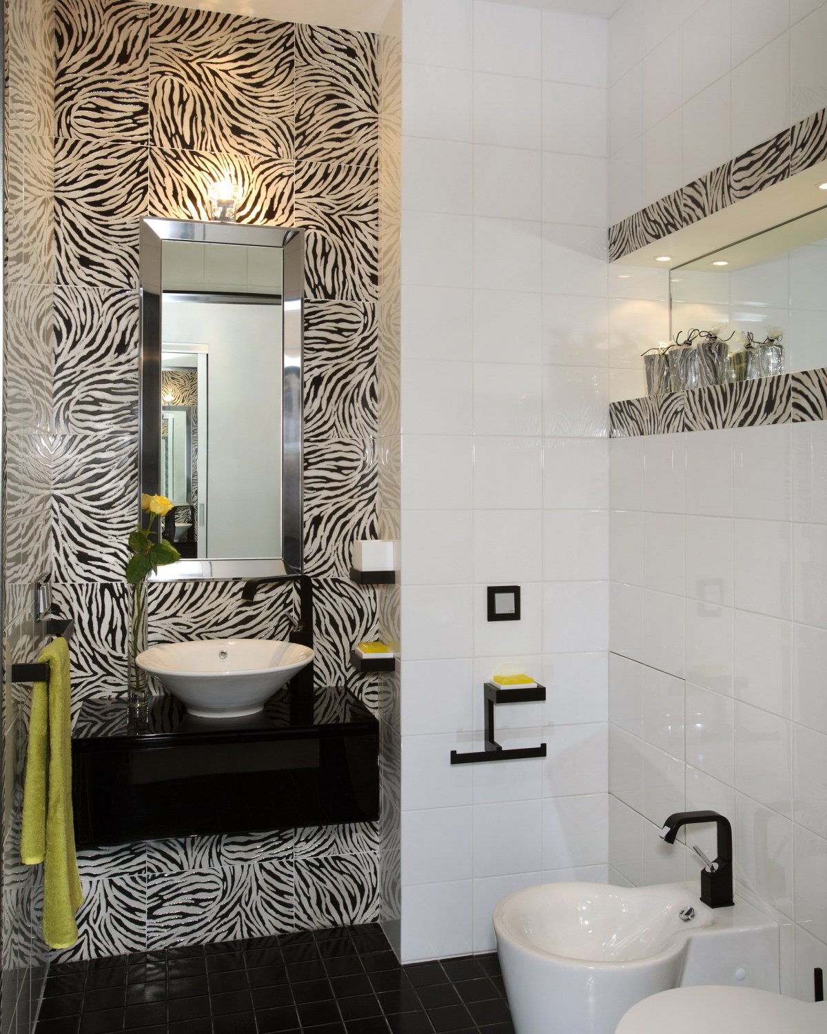 Ванная комната в стиле Зебра