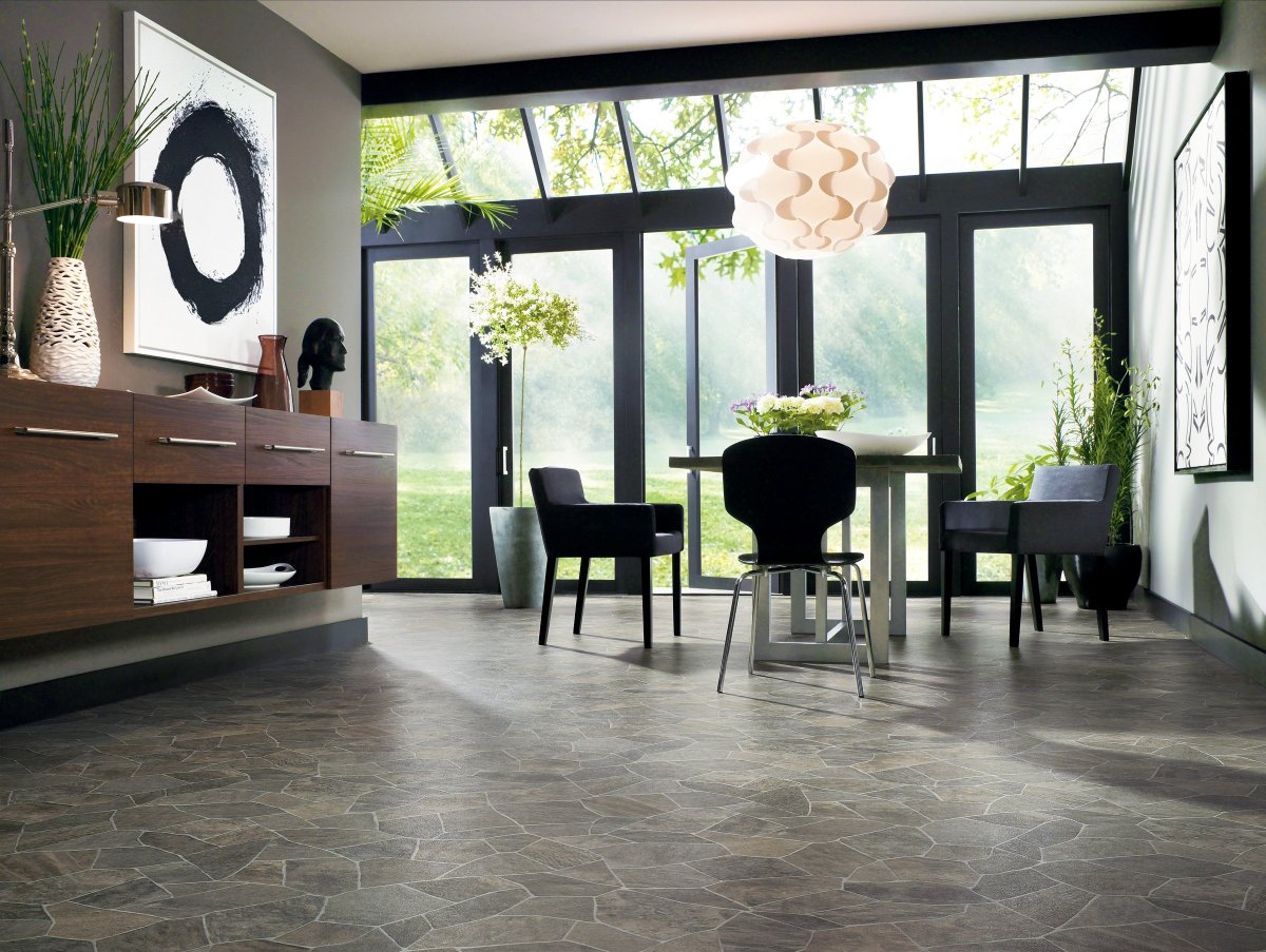 ПВХ плитка Concrete 5520 Dark Grey