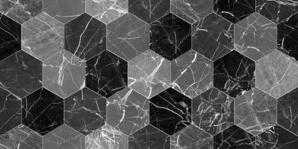 Плитка облицовочная Дайкири декор 1 черный 300х600