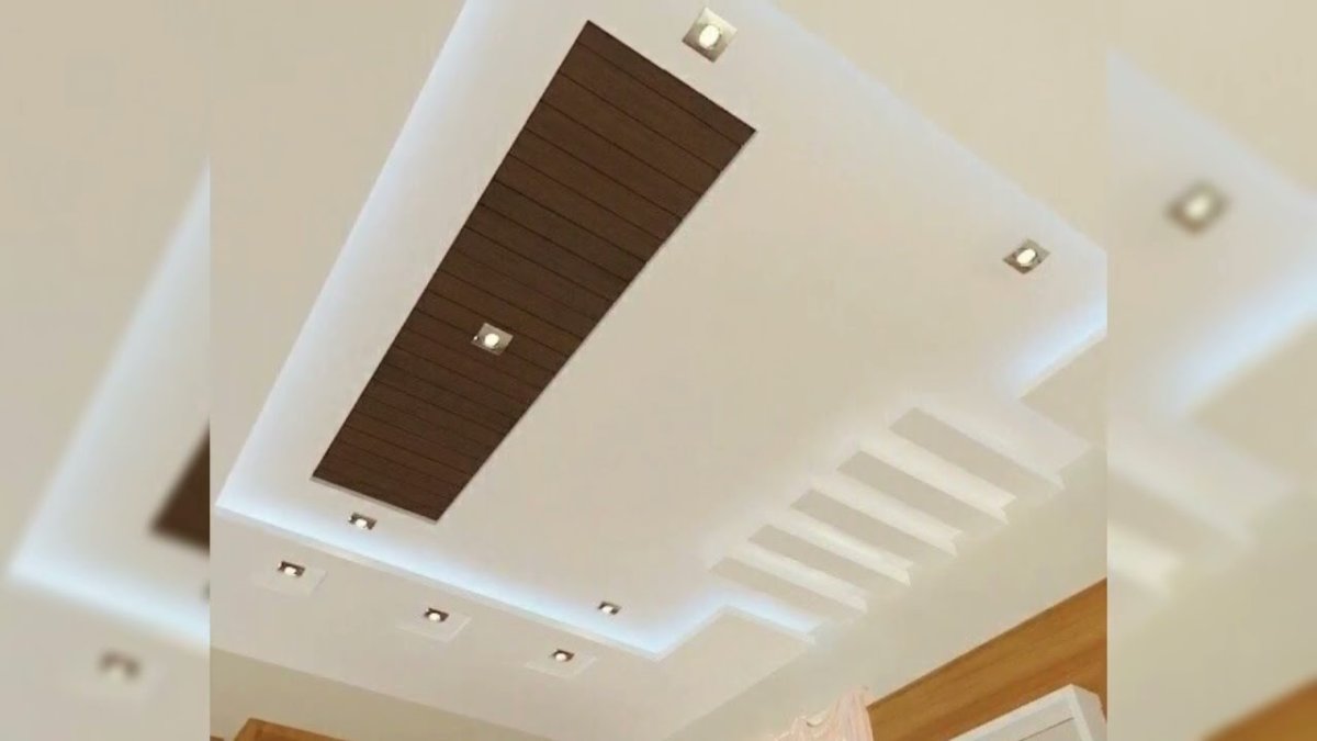 Скромный потолок гипсокартон