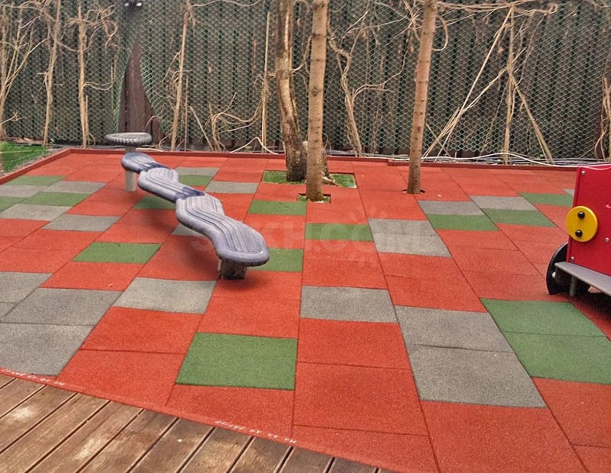 Резиновая плитка для дорожек