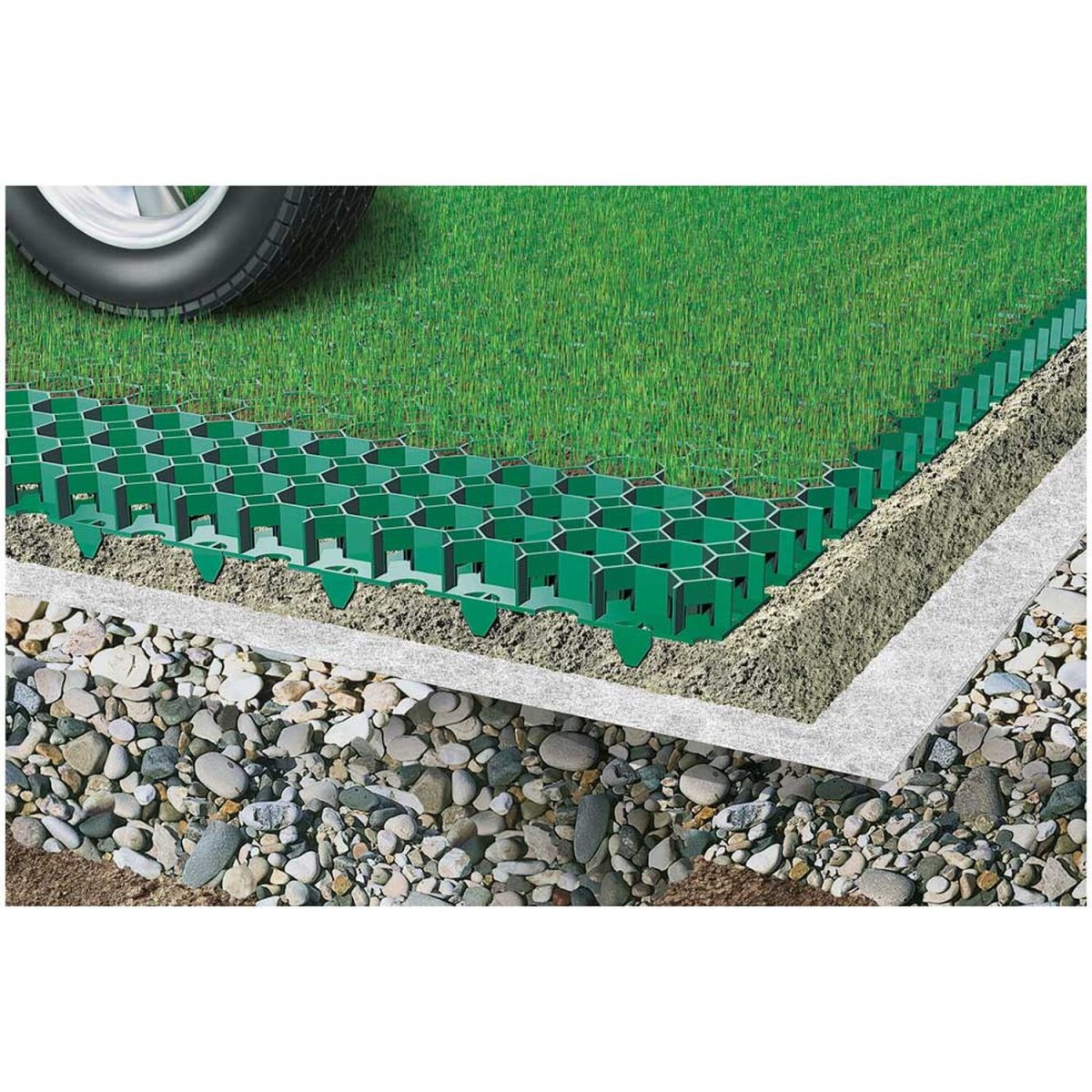 Покрытие газонное ППК экопарковка решетка 450х675х40