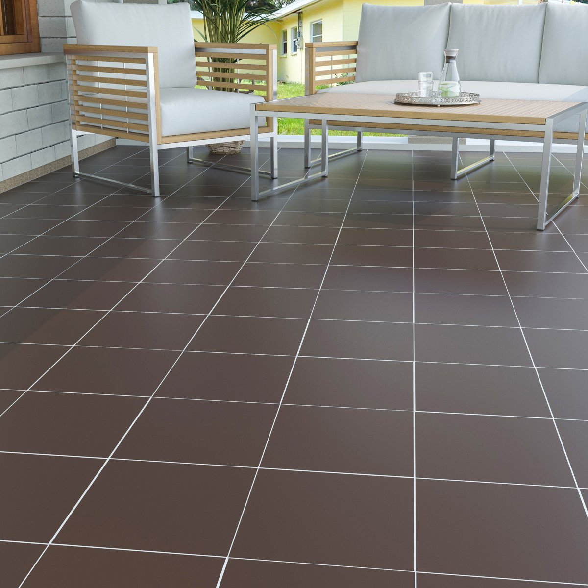 Керамин Амстердам 4 керамогранит 298х298х8 мм коричневый